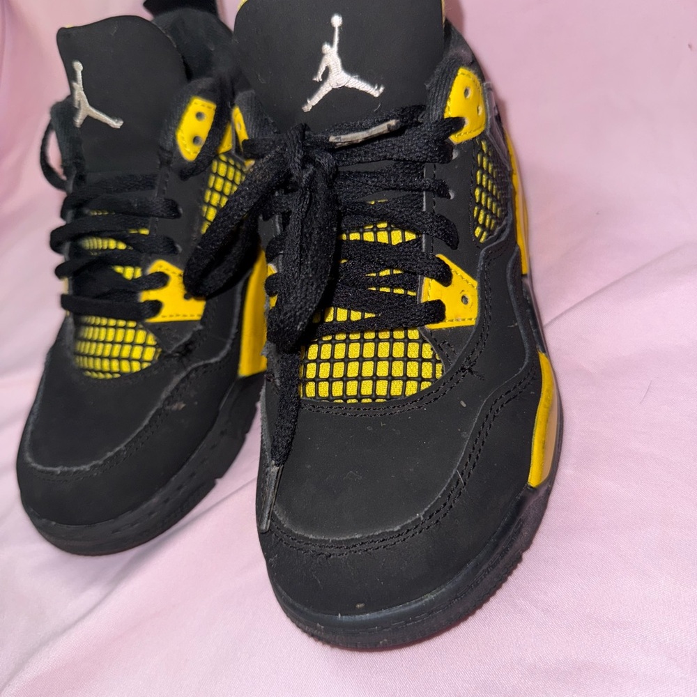 Kids Black and Yellow Unisex Jordans